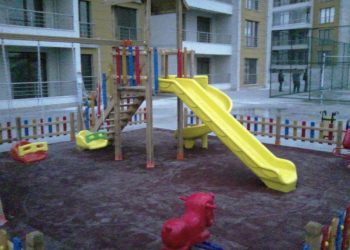 Tek Kuleli Çift Kaydıraklı Ahşap Çitli Ahşap Çocuk Parkı AGÇP 04